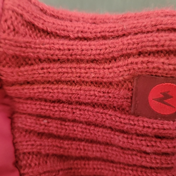 Marmot quilted pom beanie hat winter 100% nylon - Picture 6 of 6